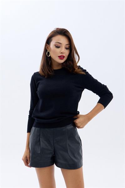 42281 TRİKO SALAŞ KAZAK-SİYAH