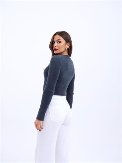 42341 TRİKO FİTİLLİ KAZAK-ANTRASİT