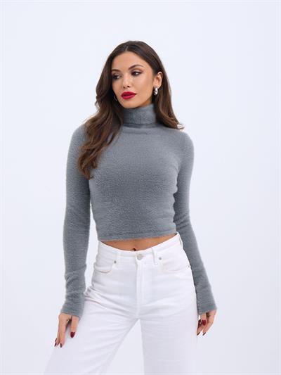 42461 TRİKO SİMLİ BALIKÇI KAZAK-GRİ