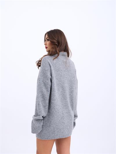 43061 TRİKO YARIM BALIKÇI KAZAK-GRİ