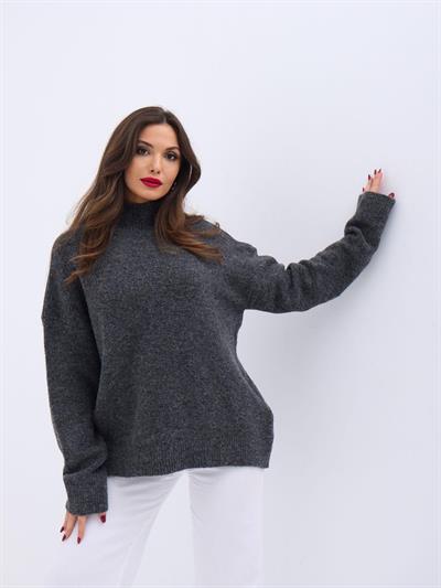 43081 TRİKO YARIM BALIKÇI SALAŞ KAZAK-ANTRASİT