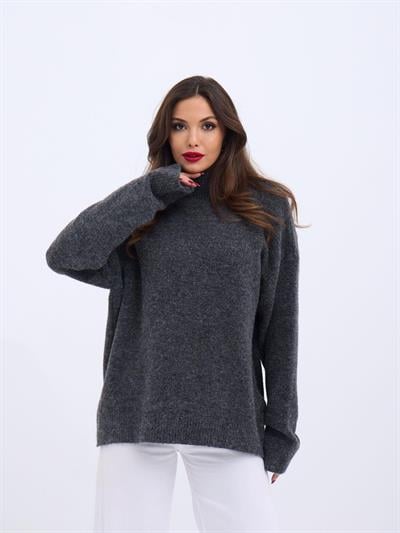 43081 TRİKO YARIM BALIKÇI SALAŞ KAZAK-ANTRASİT