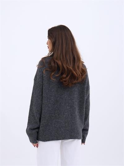 43081 TRİKO YARIM BALIKÇI SALAŞ KAZAK-ANTRASİT