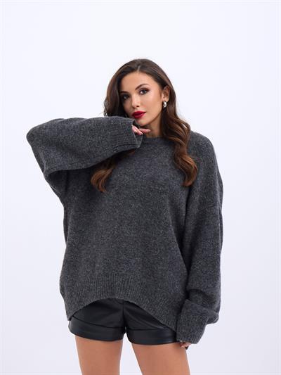 43101 TRİKO ÖNÜ KISA SALAŞ KAZAK-ANTRASİT