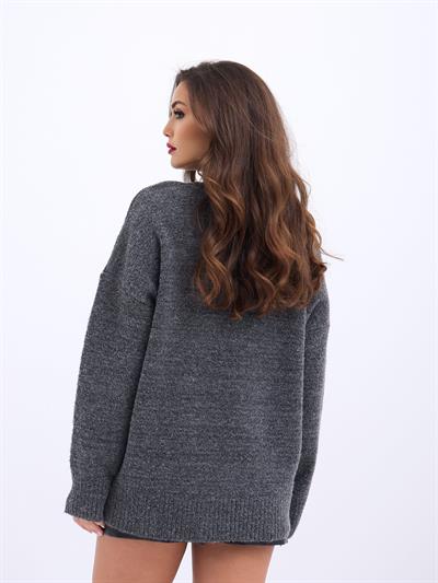 43141 TRİKO YARIM BALIKÇI SALAŞ KAZAK-ANTRASİT