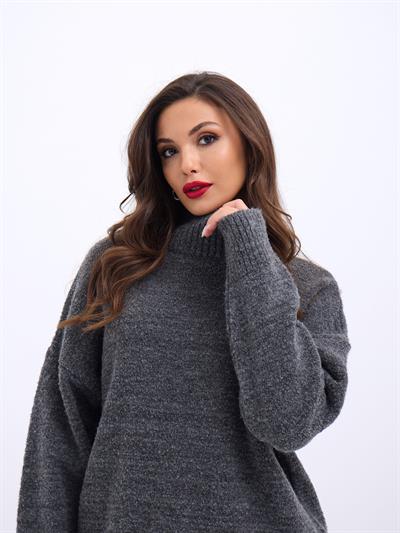 43141 TRİKO YARIM BALIKÇI SALAŞ KAZAK-ANTRASİT