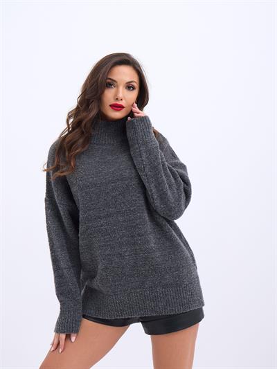 43141 TRİKO YARIM BALIKÇI SALAŞ KAZAK-ANTRASİT