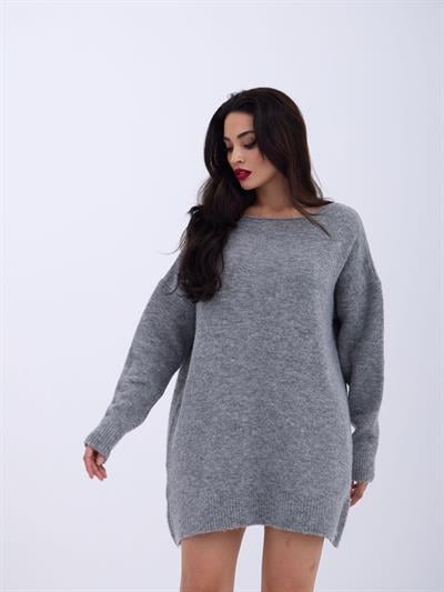 43221 TRİKO ARKA V SALAŞ KAZAK-GRİ