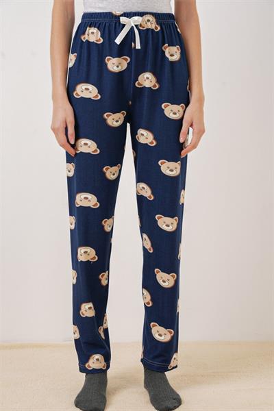 4323 Desenli Pijama Altı - F.Lacivert