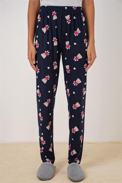 4323 Desenli Pijama Altı - L. Lacivert