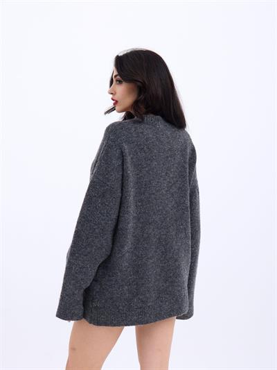 43281 TRİKO V YAKA SALAŞ-ANTRASİT