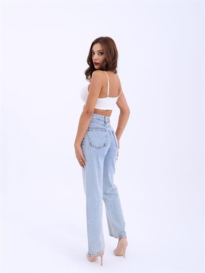 5171 DENİM BUTTONED WIDE KEG-AÇIK MAVİ