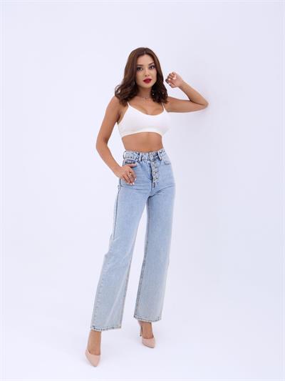 5171 DENİM BUTTONED WIDE KEG-AÇIK MAVİ