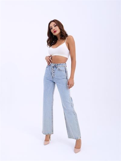 5171 DENİM BUTTONED WIDE KEG-AÇIK MAVİ