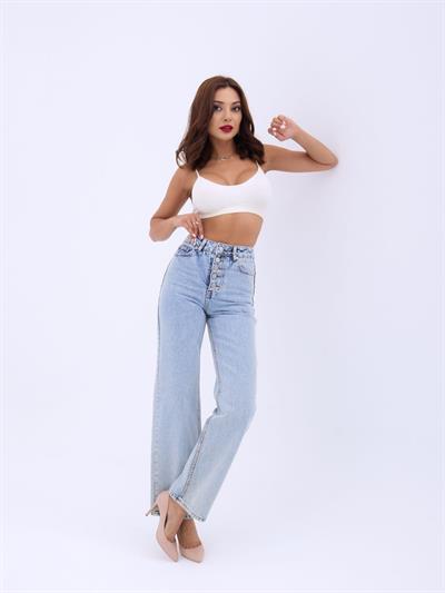5171 DENİM BUTTONED WIDE KEG-AÇIK MAVİ