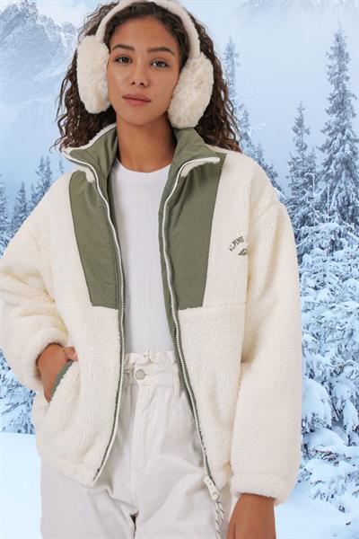 5194 Peluş Mont Ceket - Çağla