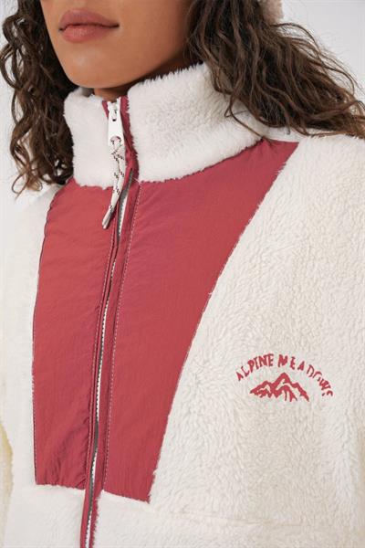 5194 Peluş Mont Ceket - Kiremit