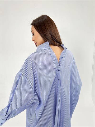 5216 GÖMLEK-MAVİ BEYAZ ÇİZGİLİ