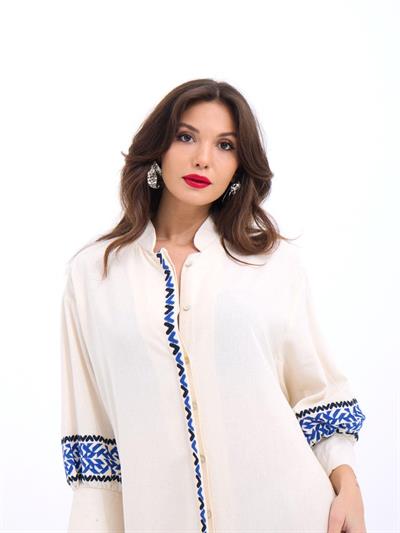 5758 ELBİSE-KREM-SAX