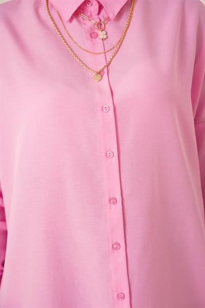5845 Tesettür Tunik - Pembe