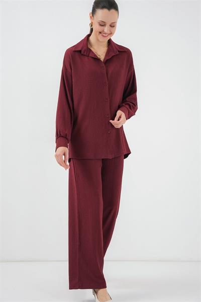 5858 Örme İkili Takım - Bordo