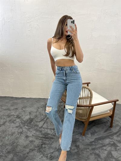 6418 DENİM MID RISE FIT-MAVİ