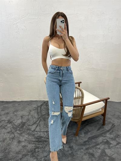 6418 DENİM MID RISE FIT-MAVİ