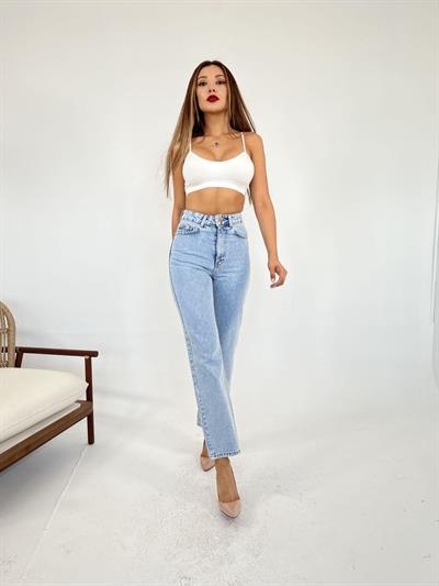 6425 DENİM WIDE LEG-MAVİ