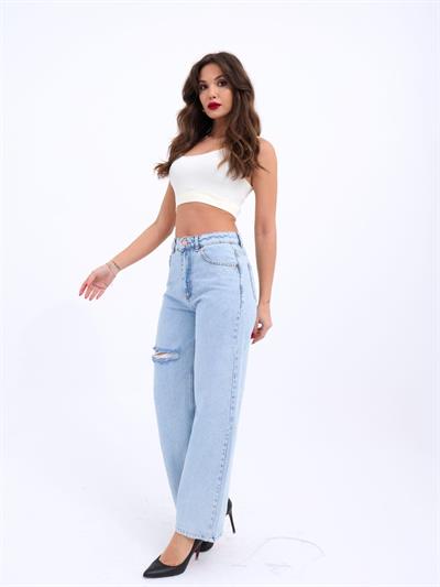 6491 DENİM WIDE LEG-AÇIK MAVİ
