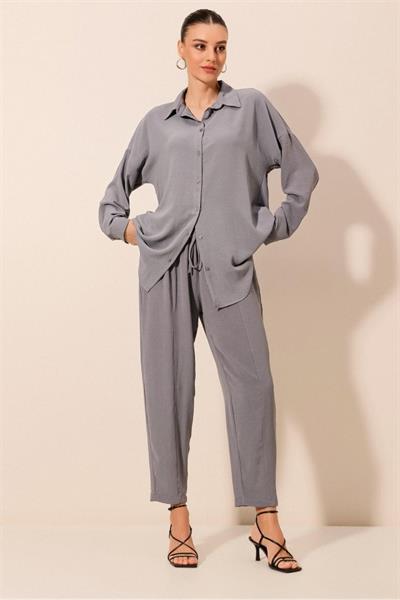 6593 Oversize İkili Takım - Gri