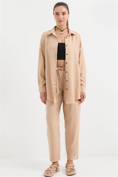 6622 Keten İkili Takım - Bisküvi