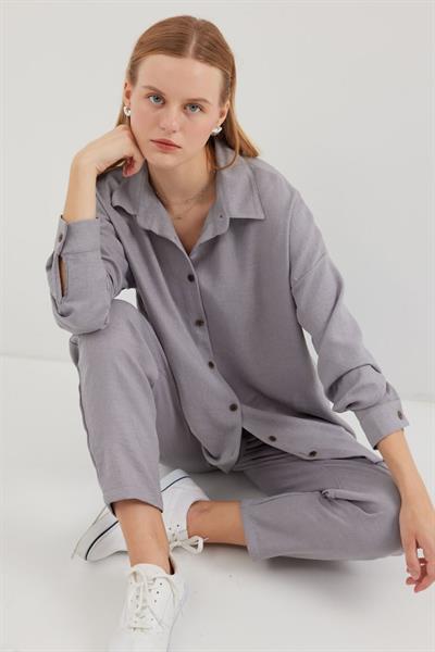 6622 Keten İkili Takım - Gri