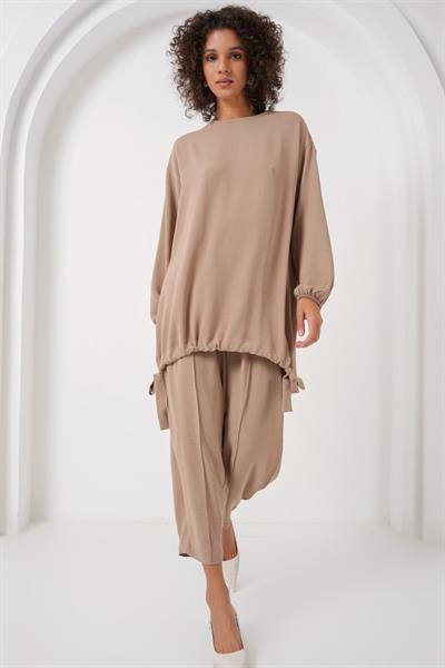 6682 Tunik Pantolon İkili Takım - Bej