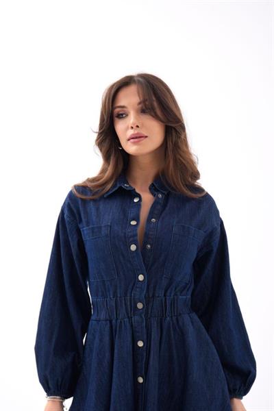 6707 KOT ELBİSE-MAVİ