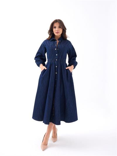 6707 KOT ELBİSE-MAVİ