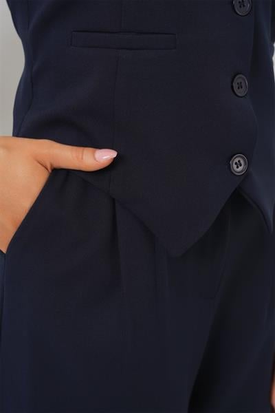 6709 Yelek Pantolon İkili Takım - Lacivert