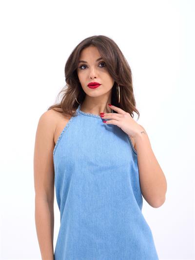 6771 KOT ELBİSE-MAVİ