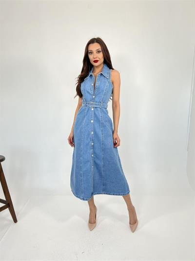 6969 KOT ELBİSE-MAVİ