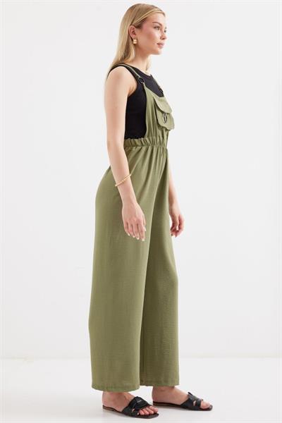 7023 Askılı Bahçıvan Tulum - Haki