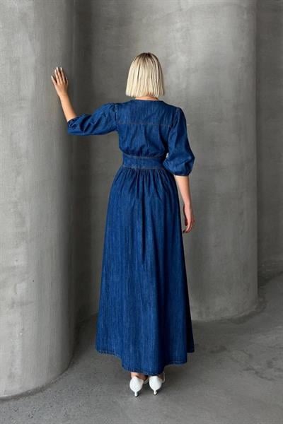 7037 KOT ELBİSE-MAVİ