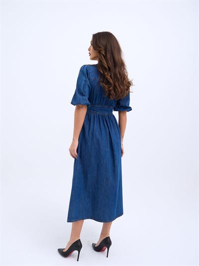 7037 KOT ELBİSE-MAVİ