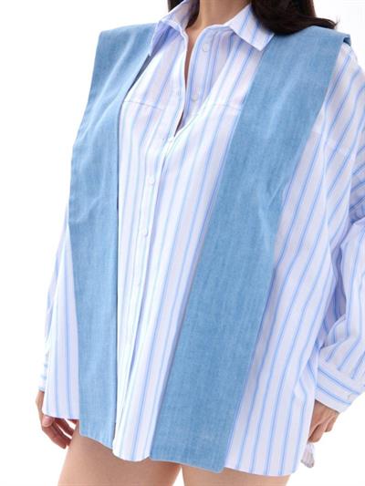 7074 GÖMLEK-LOS ANGELES ÇİZGİLİ