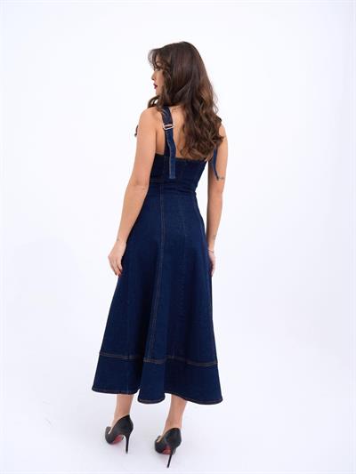 7090 KOT ELBİSE-MAVİ