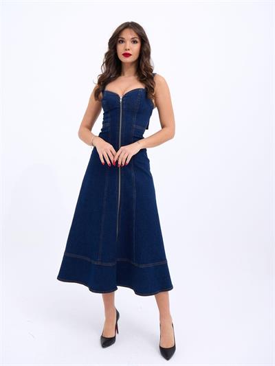 7097 KOT ELBİSE-MAVİ