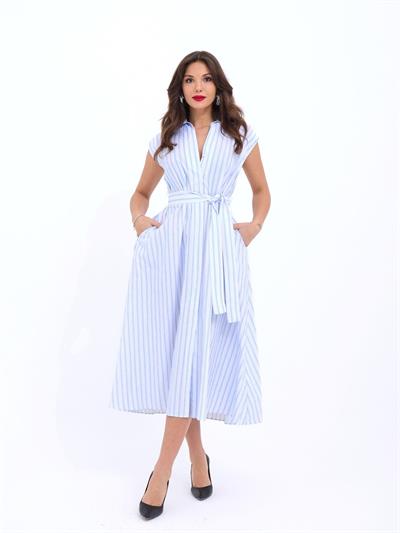 7127 ELBİSE-LOS ANGELES ÇİZGİLİ