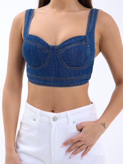 7131 KOT CROP-MAVİ