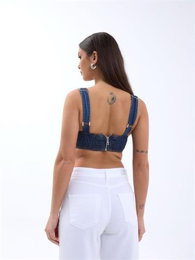 7131 KOT CROP-MAVİ