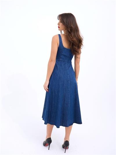 7142 KOT ELBİSE-MAVİ