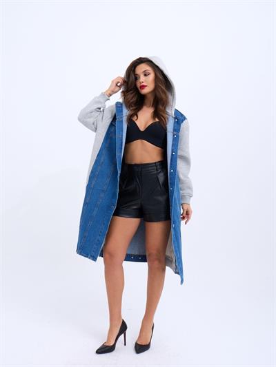 7188 UZUN KOT CEKET-GRİ