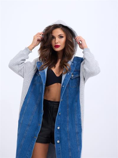 7188 UZUN KOT CEKET-GRİ